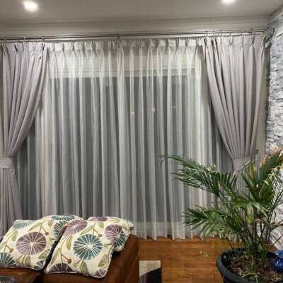 Sheer White Color No Print Just Panel Curtains